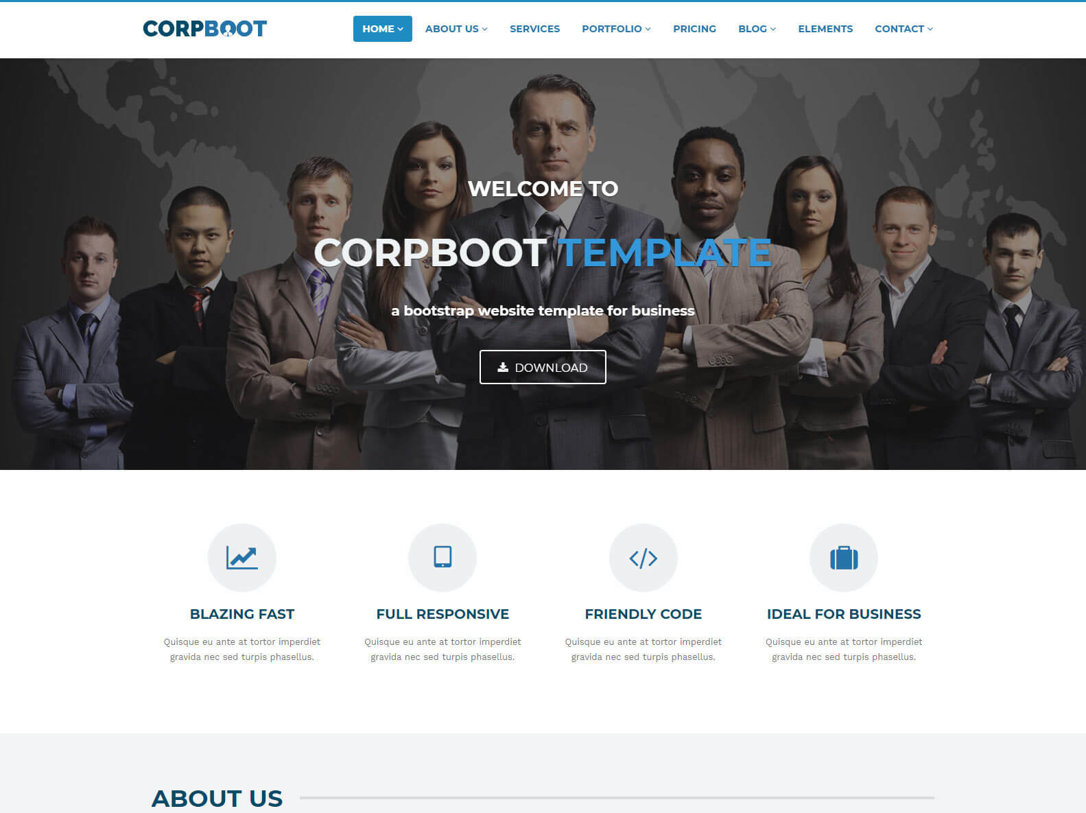 Corpboot – Corporate WordPress theme