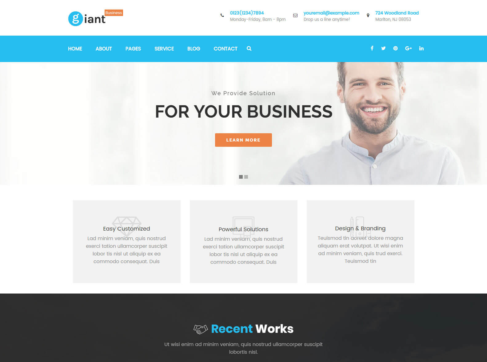Giant Business – Corporate WordPress ThemeGiant Business – Corporate WordPress Theme