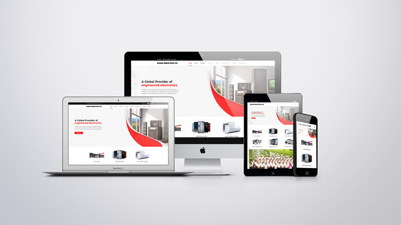 Website design and development- Rangs industries Limited